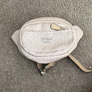 GUESS Beige Monogram Belt Bag